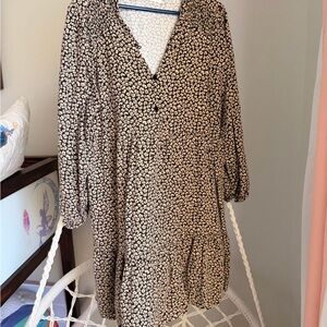 Zara Girls Floral Long Sleeve Dress
